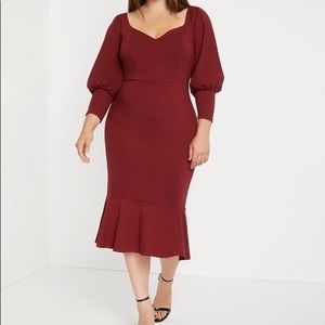 ELOQUII Plus Size Sweetheart Midi Dress